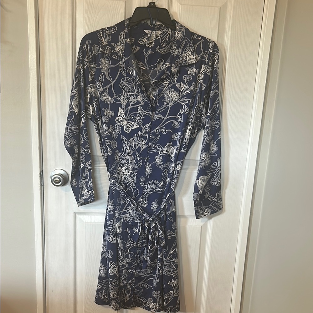 New Floral Navy shirt Dress